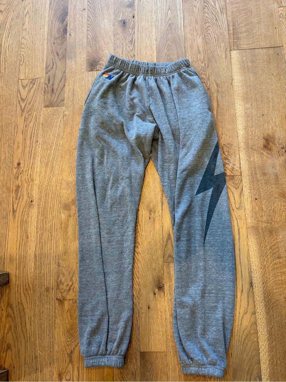 Aviator Nation Gray Bolt Sweatpants Joggers XS Lightning Bolt Lounge Pants